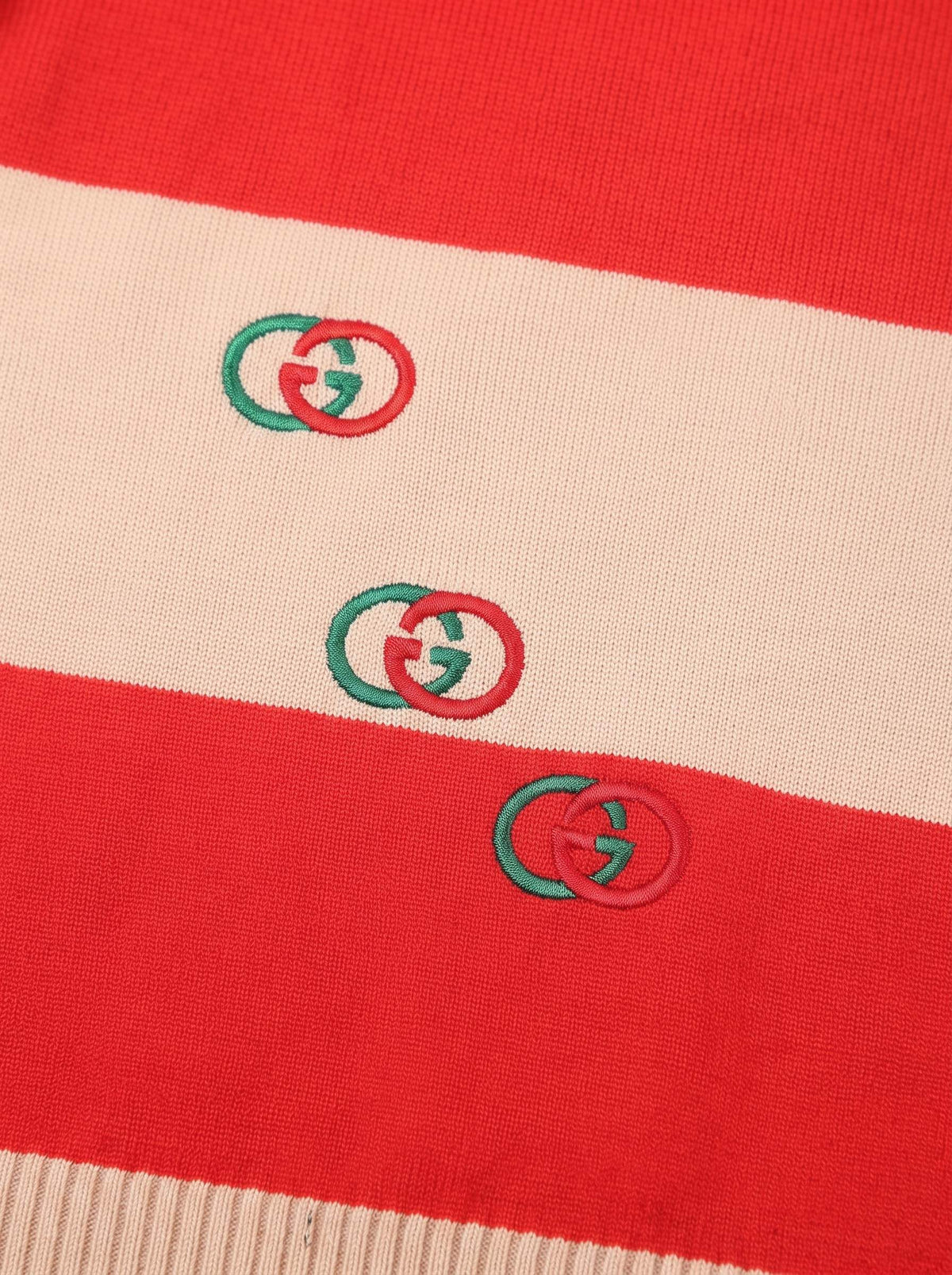 Exclusive Gucci Unisex Striped Polo Sweater — S — Lifestyle View