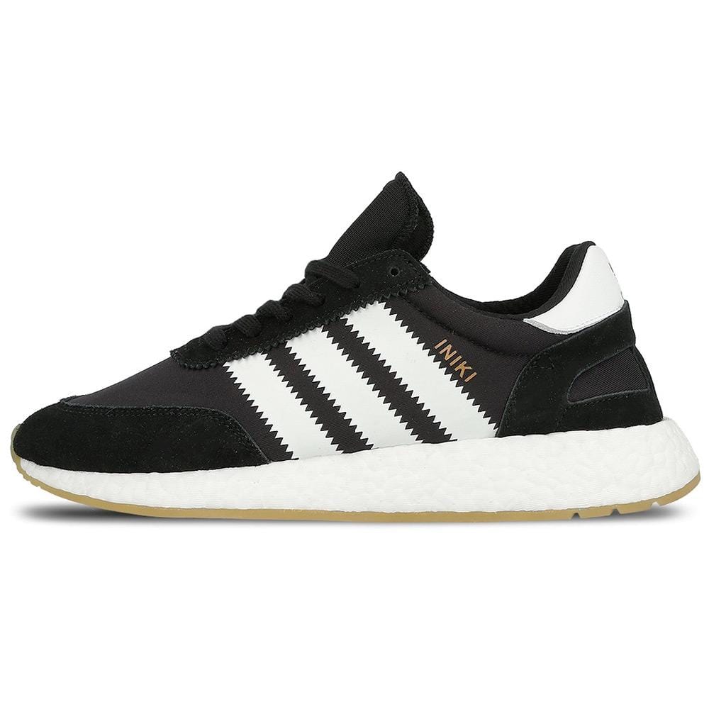 Exclusive adidas Iniki Runner Core Black-Gum — UK 3.5 | EU 36 | US 4 — Front View