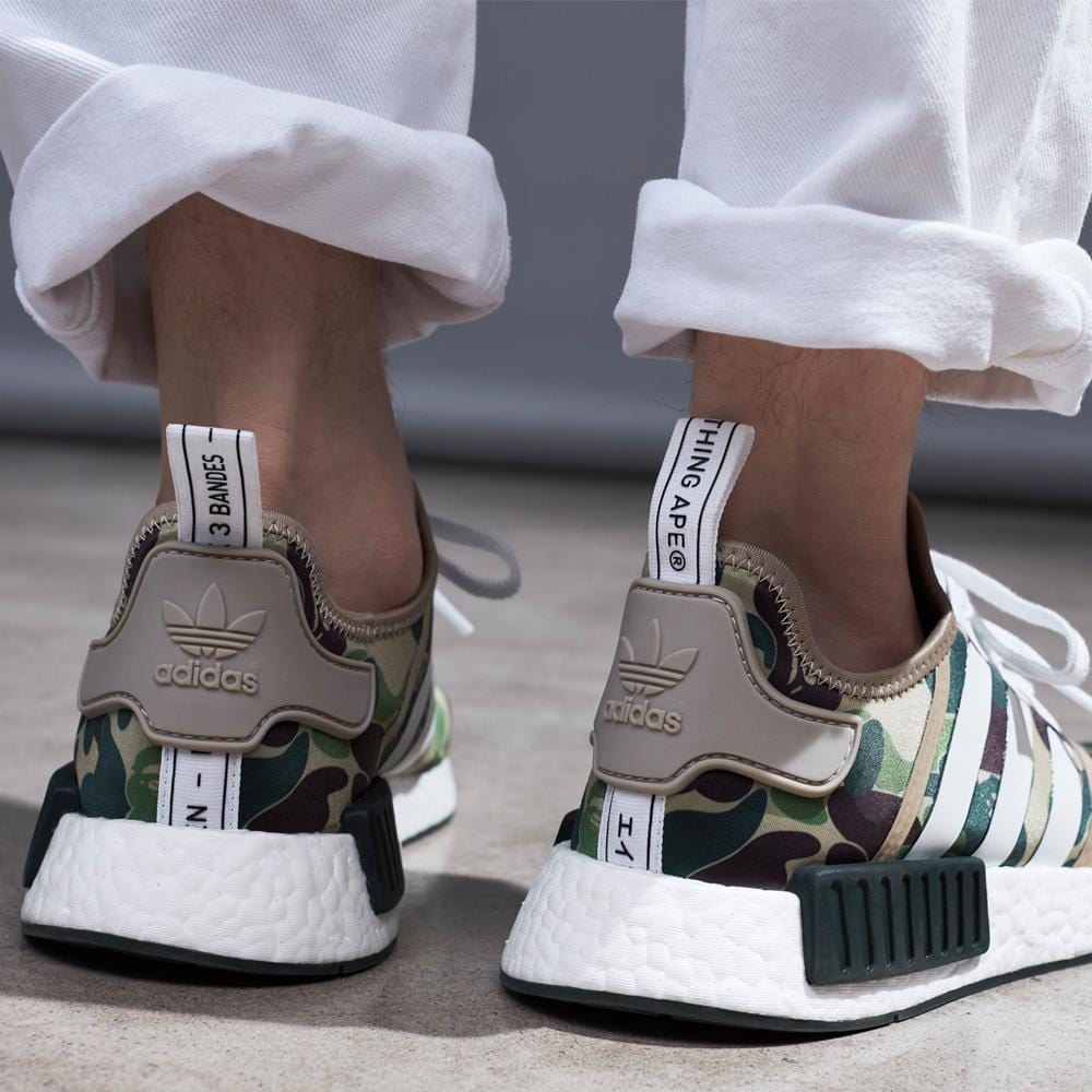 Exclusive Bape x Adidas NMD_R1 Green Camo — UK 3.5 | EU 36 | US 4 — Alternate View 7