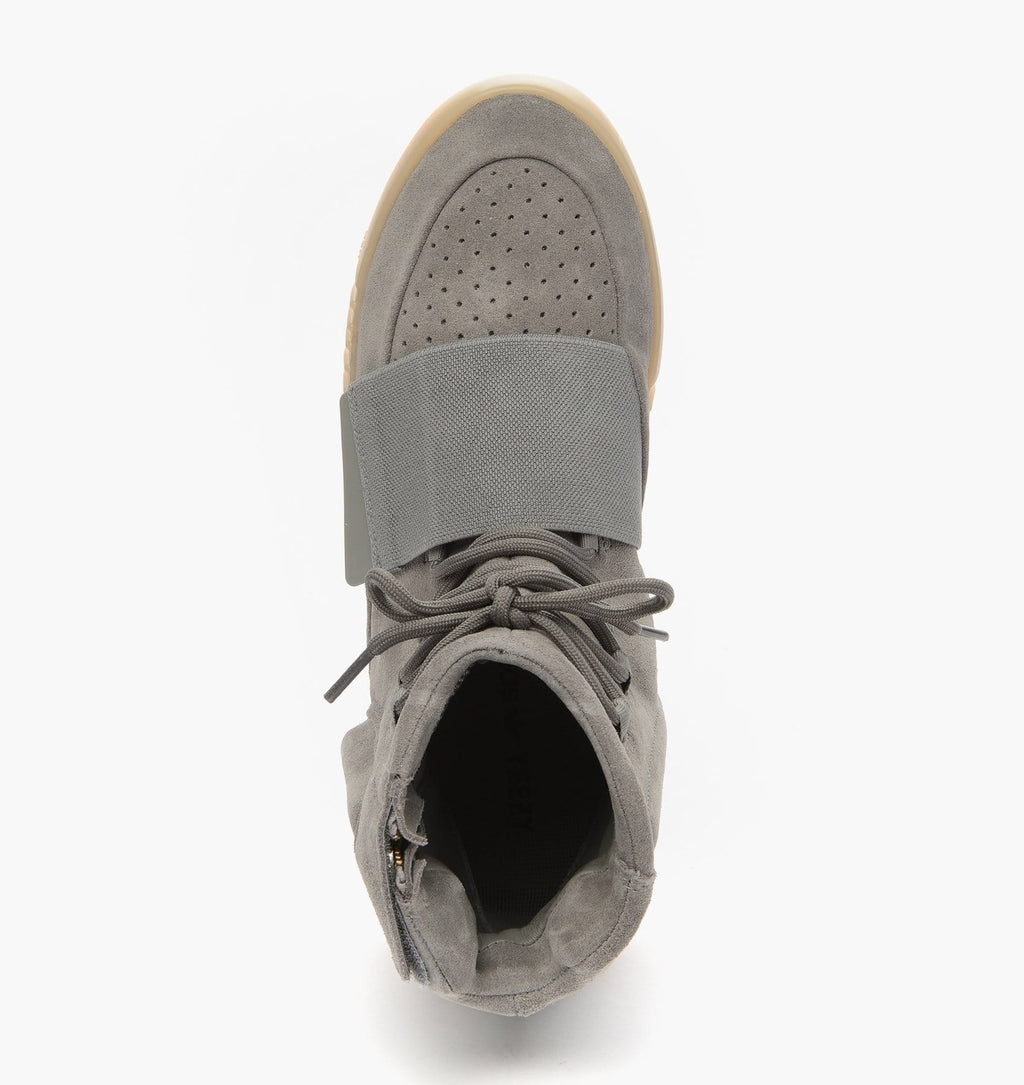 Exclusive Adidas Originals Yeezy 750 Boost Light Grey-Gum — UK 3.5 | EU 36 | US 4 — Lifestyle View