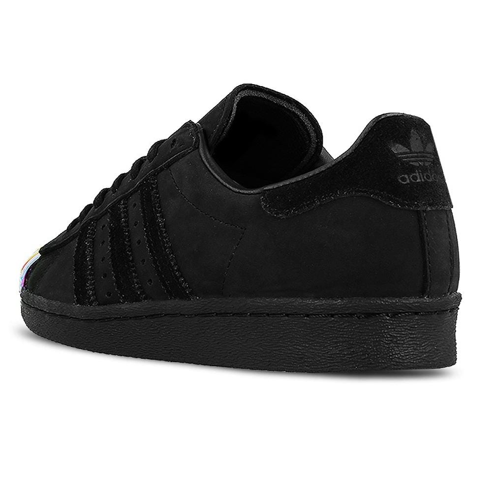Exclusive adidas Originals Superstar 80s Metal Toe W (black-multi) — UK 3.5 | EU 36 | US 4 — Back View