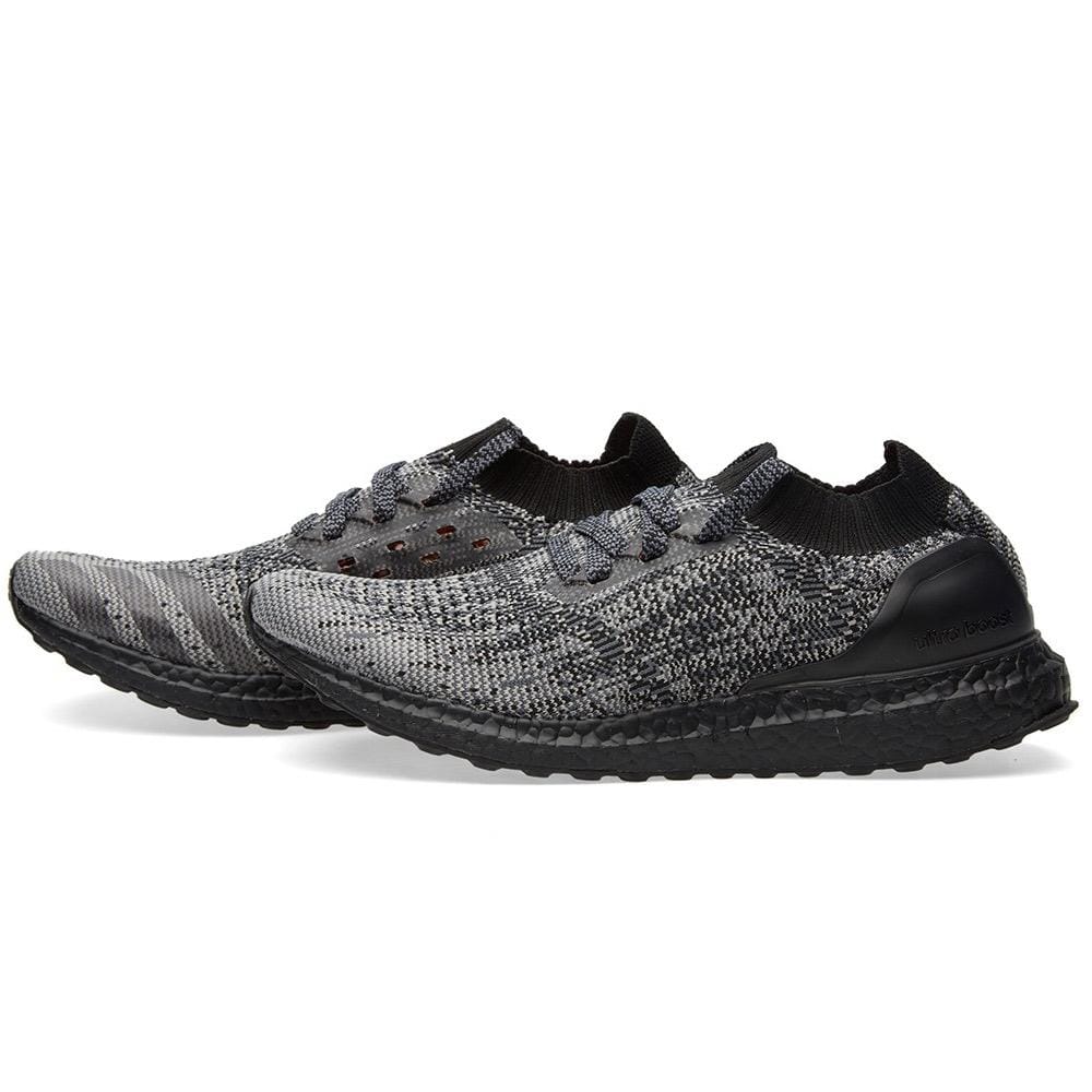 Exclusive ADIDAS ULTRA BOOST UNCAGED LTD. Core Black & Solid Grey — UK 3.5 | EU 36 | US 4 — Front View