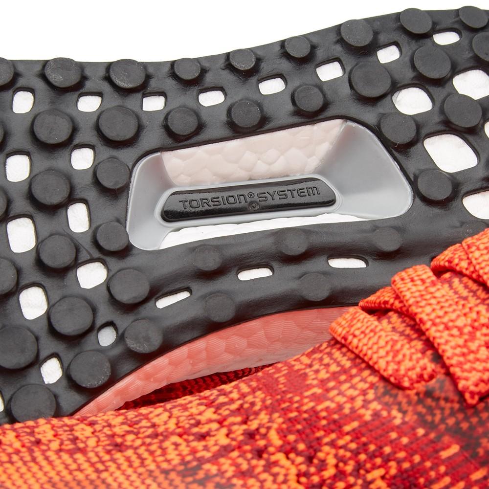 Exclusive ADIDAS ULTRA BOOST UNCAGED Scarlet, Solar Red & Black — UK 3.5 | EU 36 | US 4 — Detail View