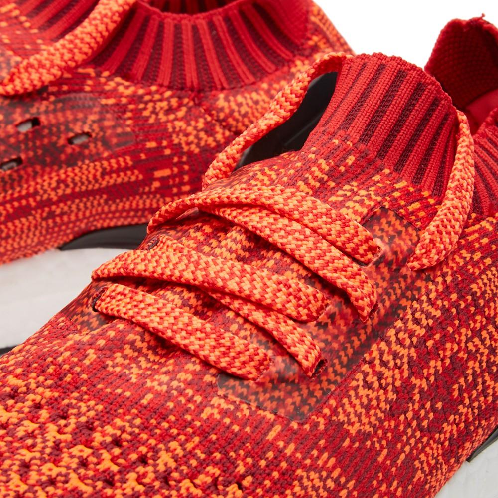 Exclusive ADIDAS ULTRA BOOST UNCAGED Scarlet, Solar Red & Black — UK 3.5 | EU 36 | US 4 — Top View