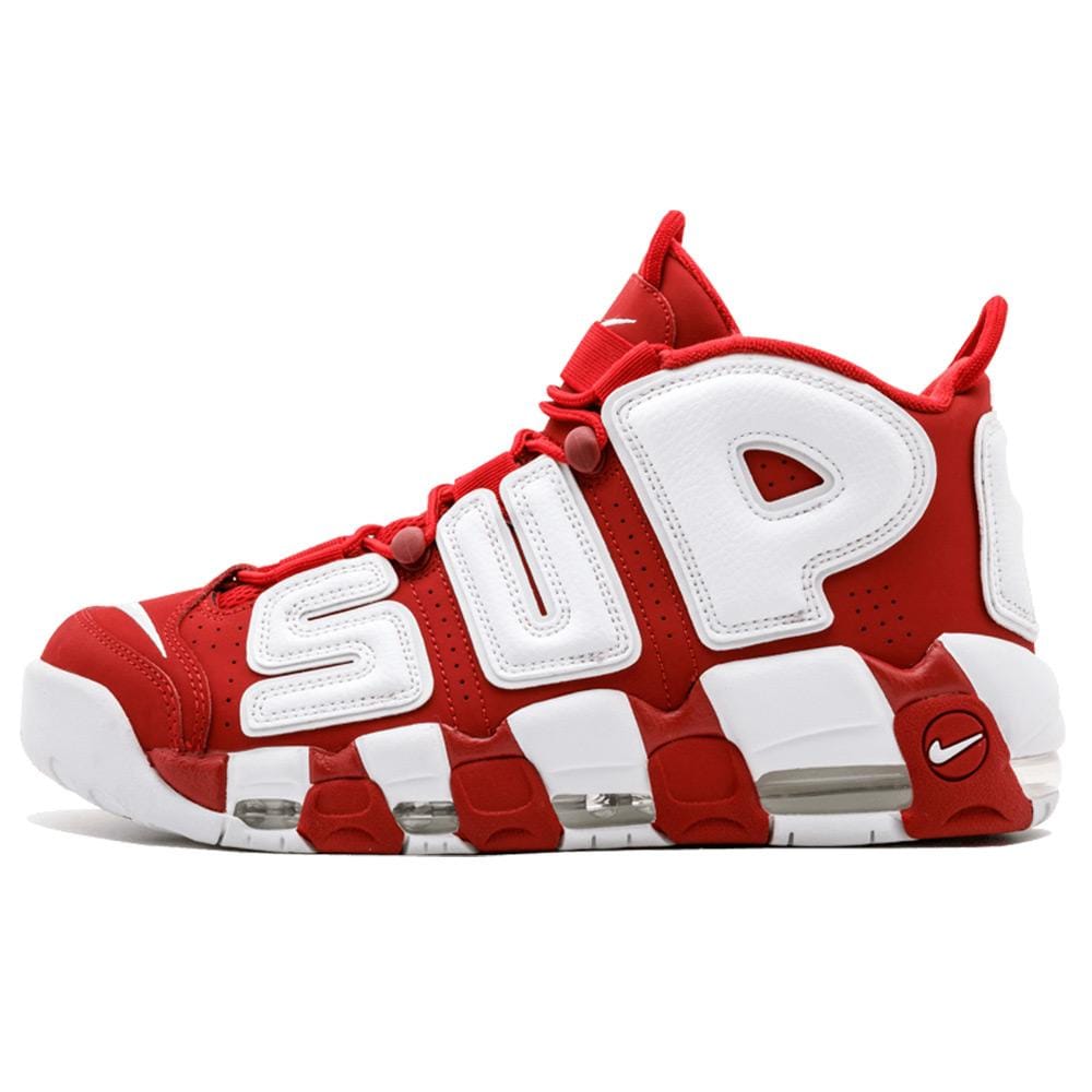 Exclusive Supreme X Nike Air More Uptempo "Varsity Red" — UK 3 | EU 35.5 | US 3.5 — Front View