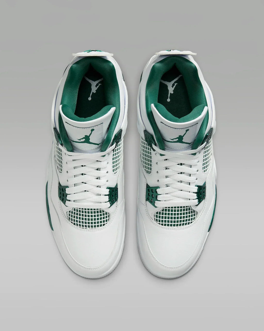 Exclusive Air Jordan 4 Retro Oxidized Shoes — White/Neutral Grey/Oxidized Green — Size USA M4.5 - UK 4 - EUR 36.5 — Lifestyle View