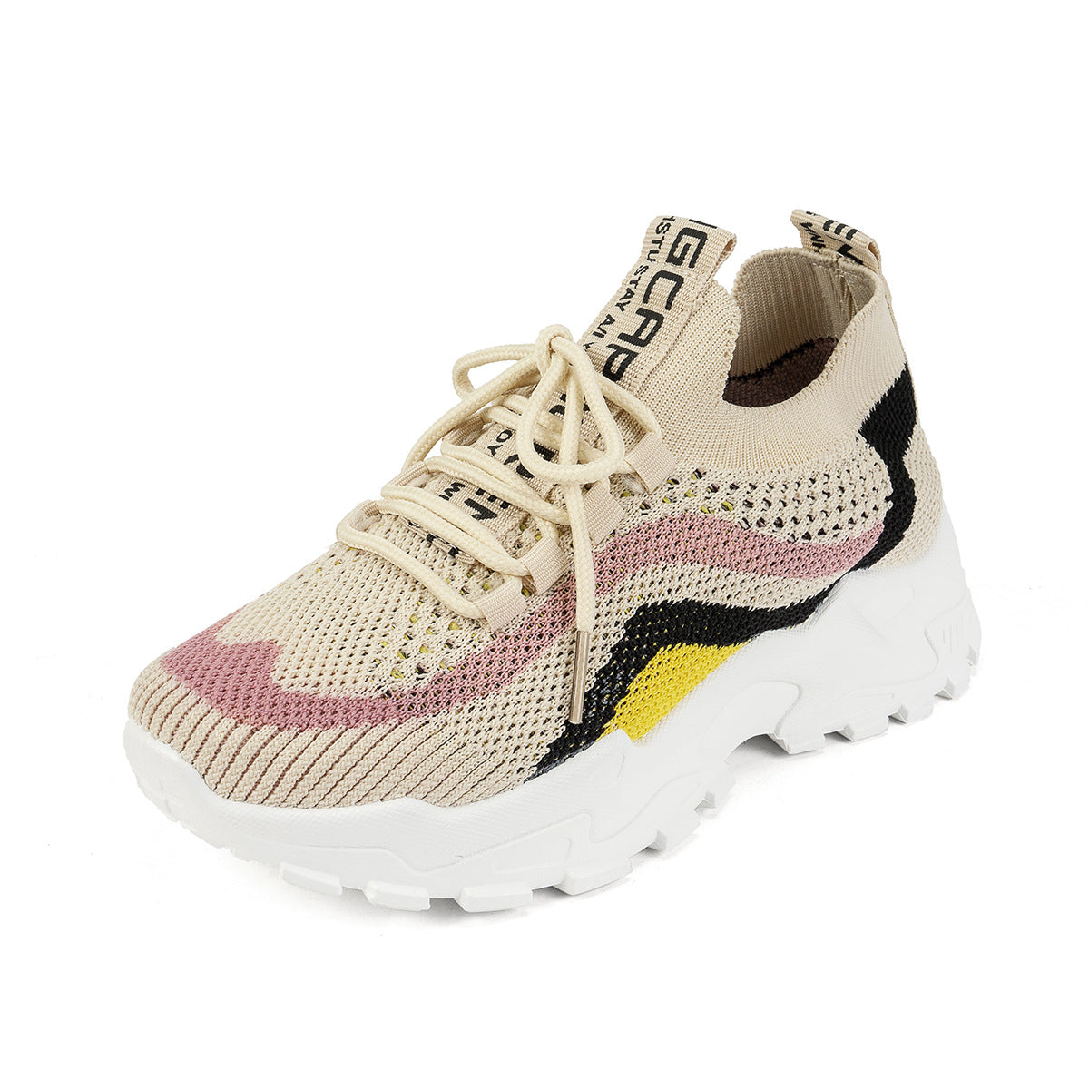 Exclusive Stylish And Lightweight Soft Bottom Sports Women's Casual Shoes — Black White — Size 36 — Side View