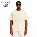 Exclusive Gucci Double G Embossed Oversized T-Shirt — Yellow — Size XS — Front View
