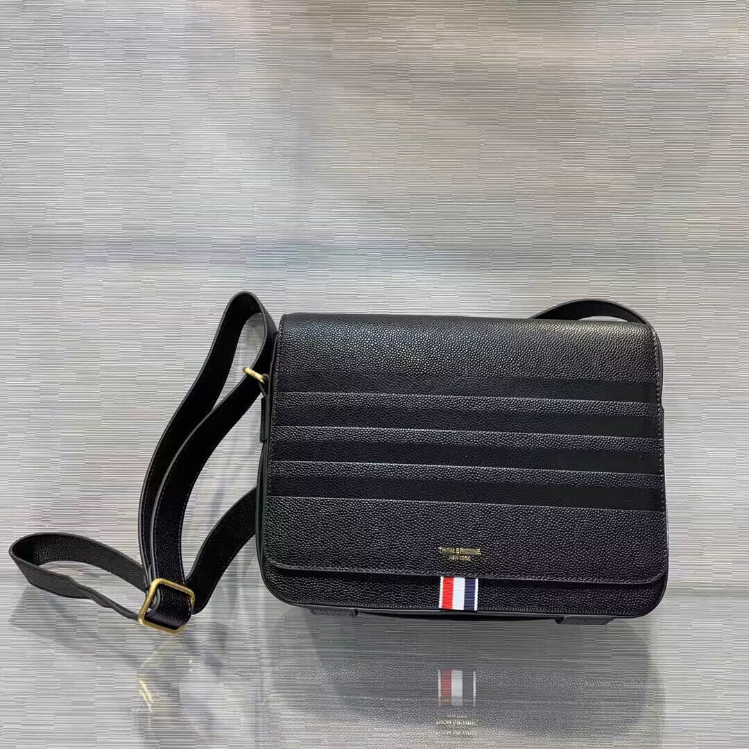 Exclusive Thom Browne  Top-notch shoulder crossbody bag — 27CM*21.5CM*6CM — Back View