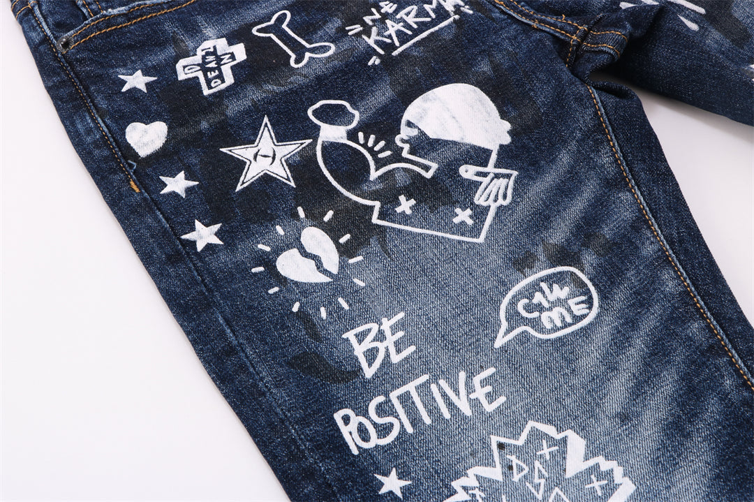 Exclusive dsquared2 New Man Graffiti Jeans — 28 — Alternate View 8