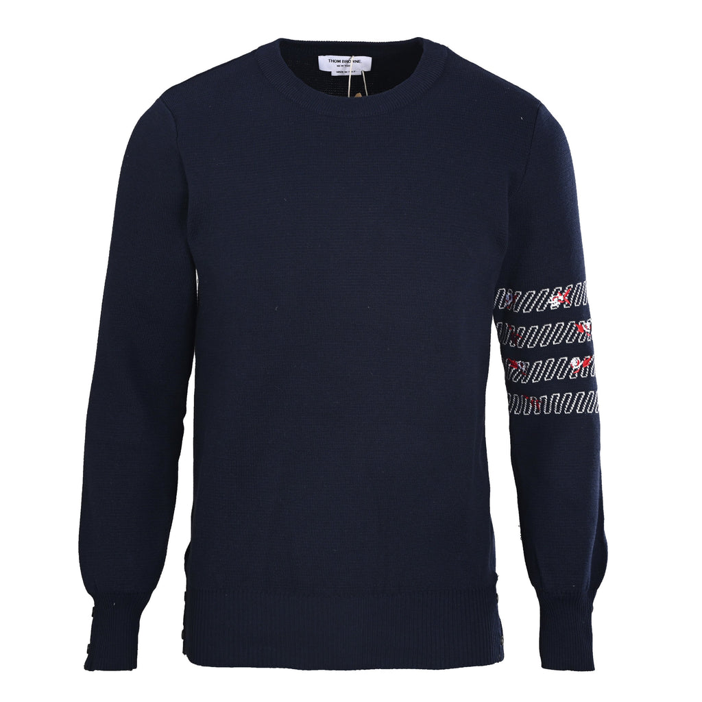 Exclusive Thom Browne Crew Neck Sweater — White — Size 1/M — Alternate View 8