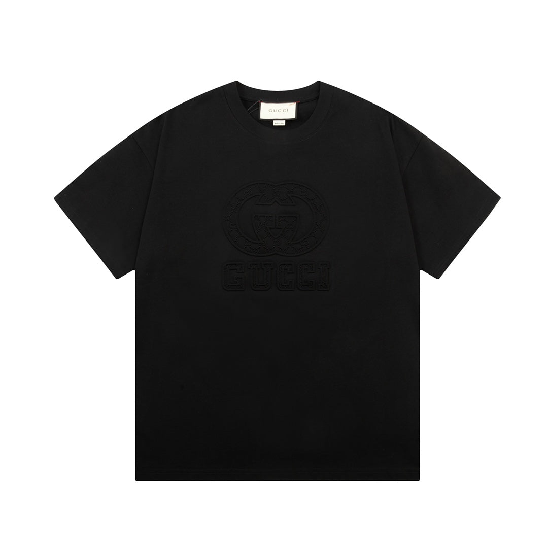 Exclusive Gucci Double G Embossed Oversized T-Shirt — Yellow — Size XS — Top View
