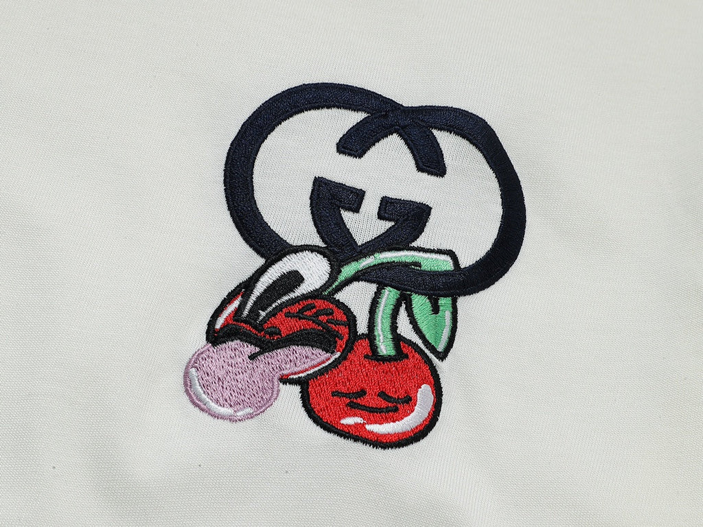 Exclusive Gucci GG Cherry Embroidered T-Shirt — Blue — Size XS — Alternate View 8