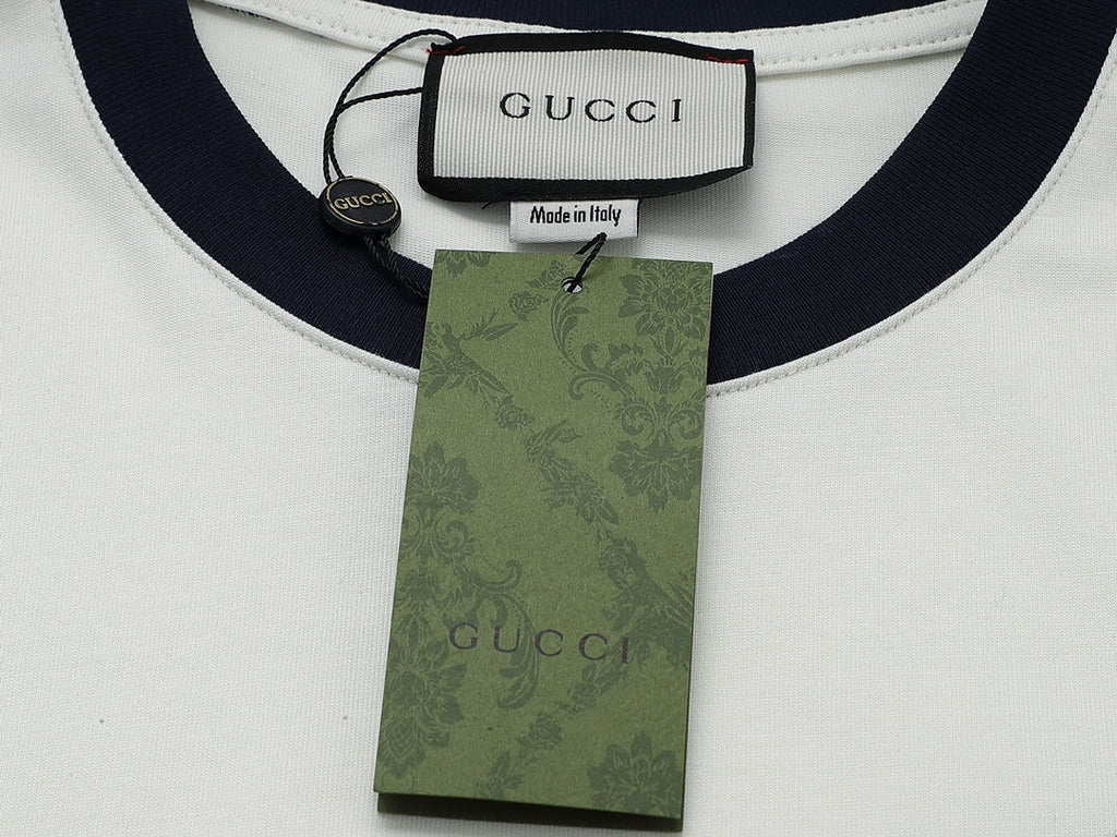 Exclusive Gucci GG Cherry Embroidered T-Shirt — Blue — Size XS — Alternate View 7