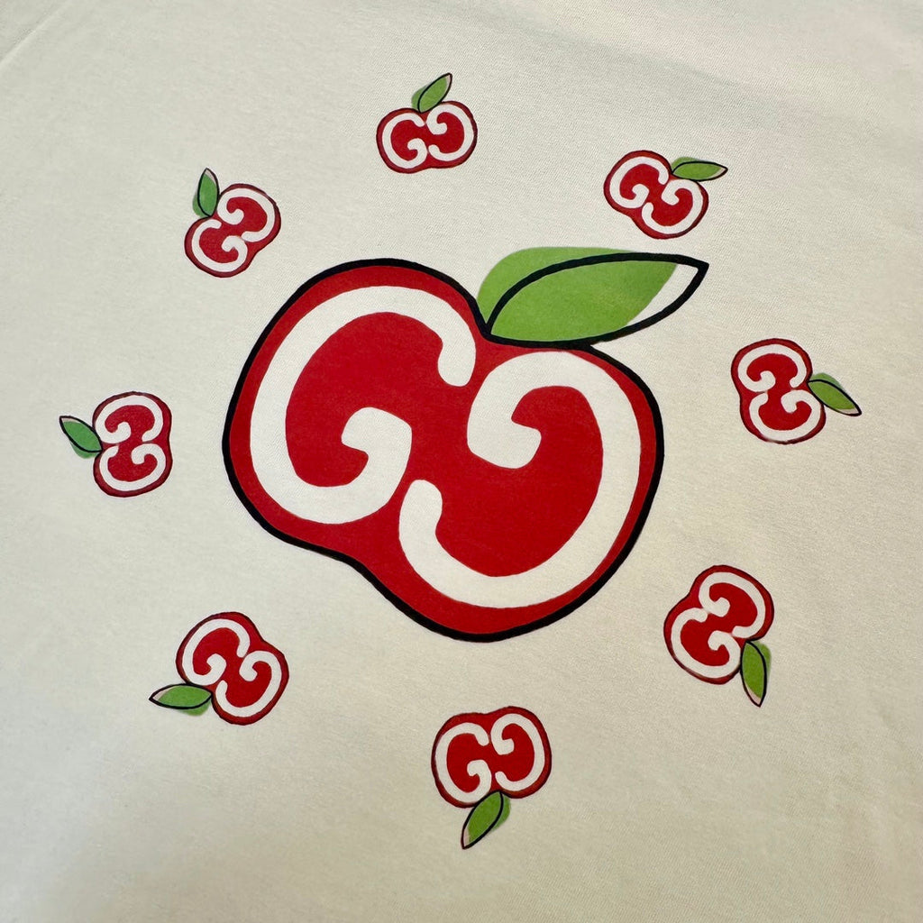 Exclusive Gucci GG Apple Print T-Shirt — XS — Detail View