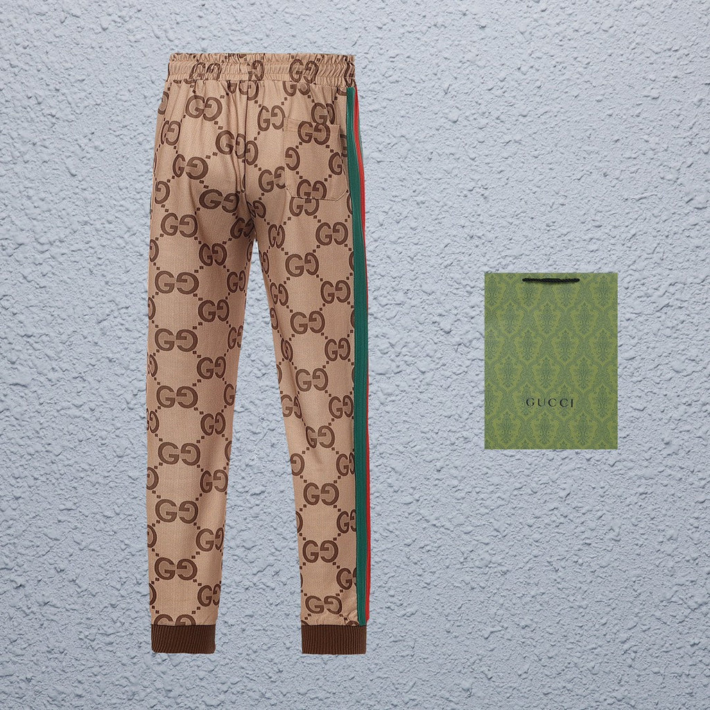 Exclusive Gucci GG Monogram Jogger Pants — Gray — Size S — Alternate View 7