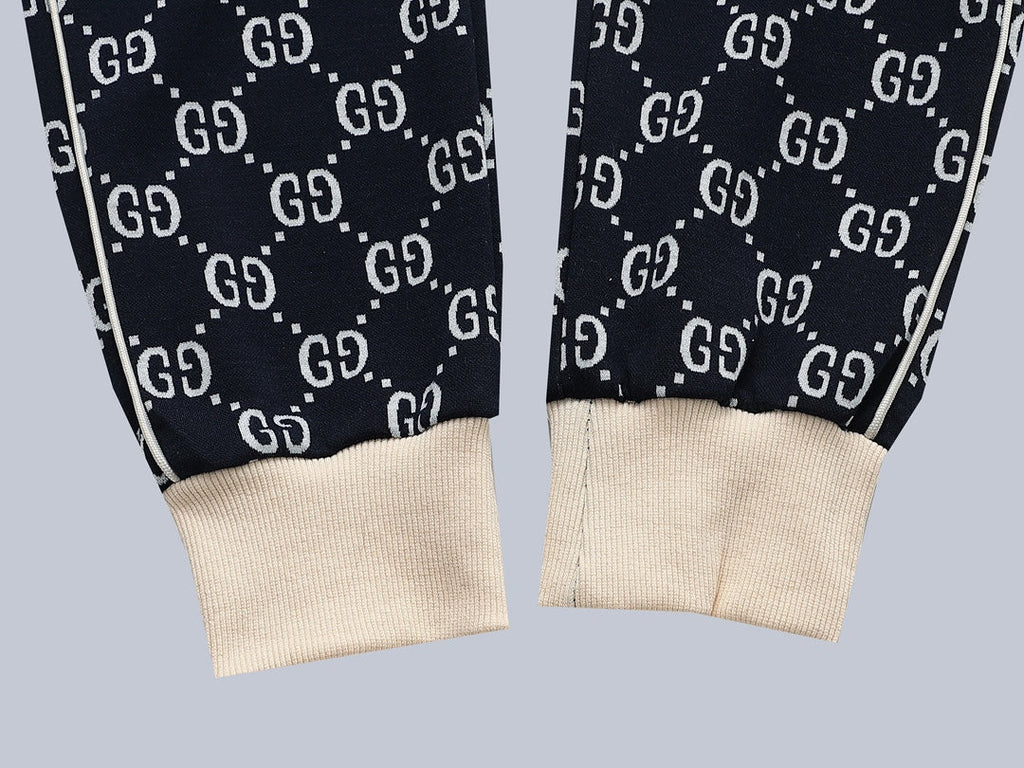 Exclusive Gucci GG Monogram Jogger Pants with Embroidered Crest — S — Lifestyle View