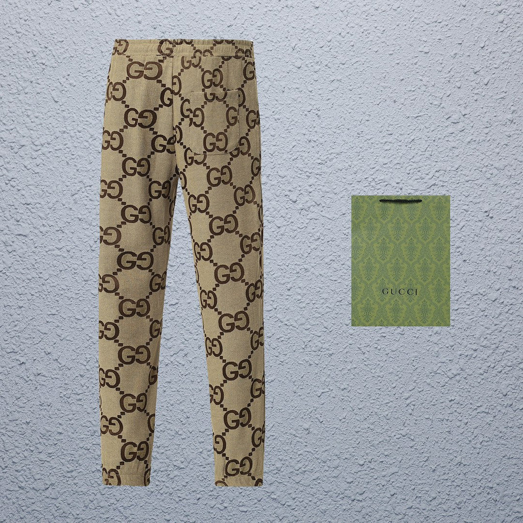 Exclusive Gucci GG Monogram Jogger Pants — S — Back View