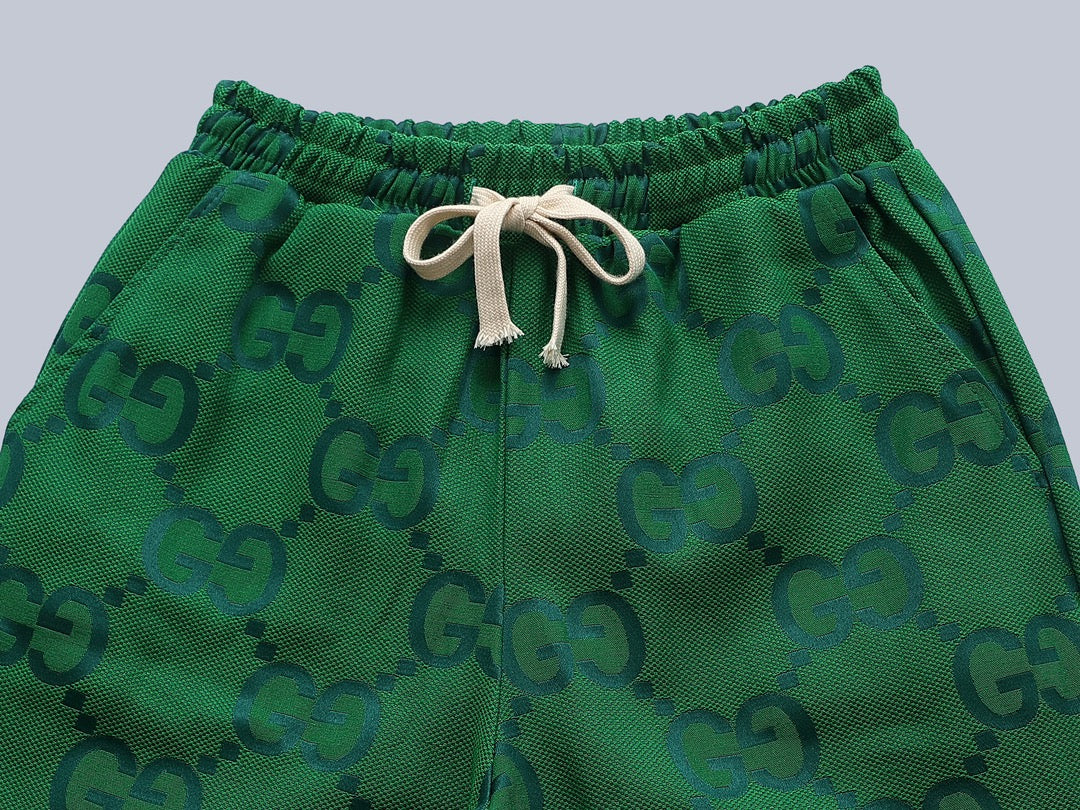 Exclusive Gucci GG Monogram Jacquard Jogger Pants — S — Top View