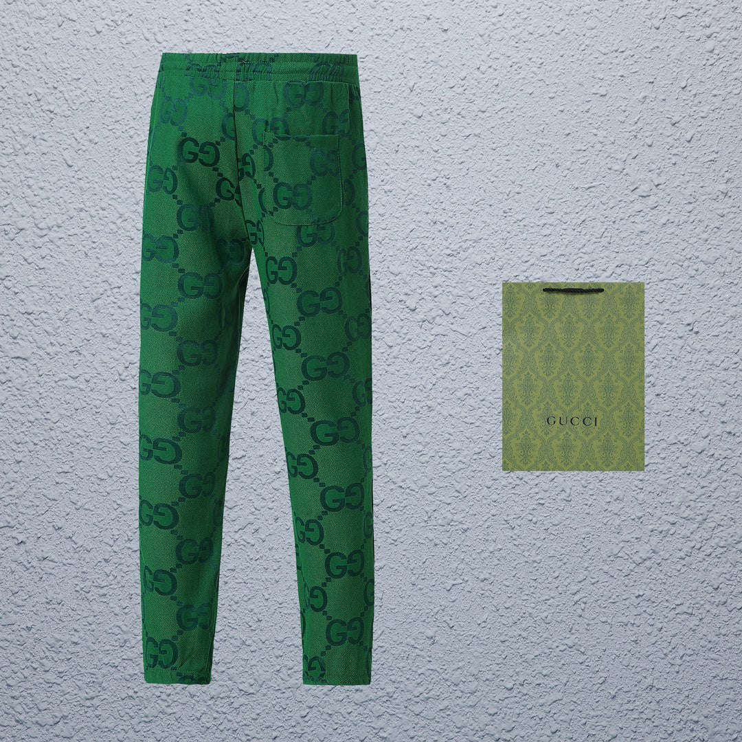 Exclusive Gucci GG Monogram Jacquard Jogger Pants — S — Back View