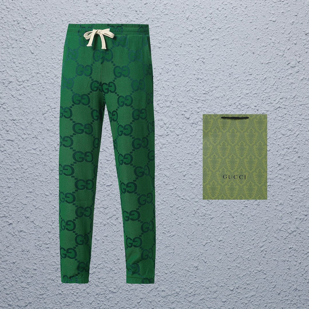 Exclusive Gucci GG Monogram Jacquard Jogger Pants — S — Side View