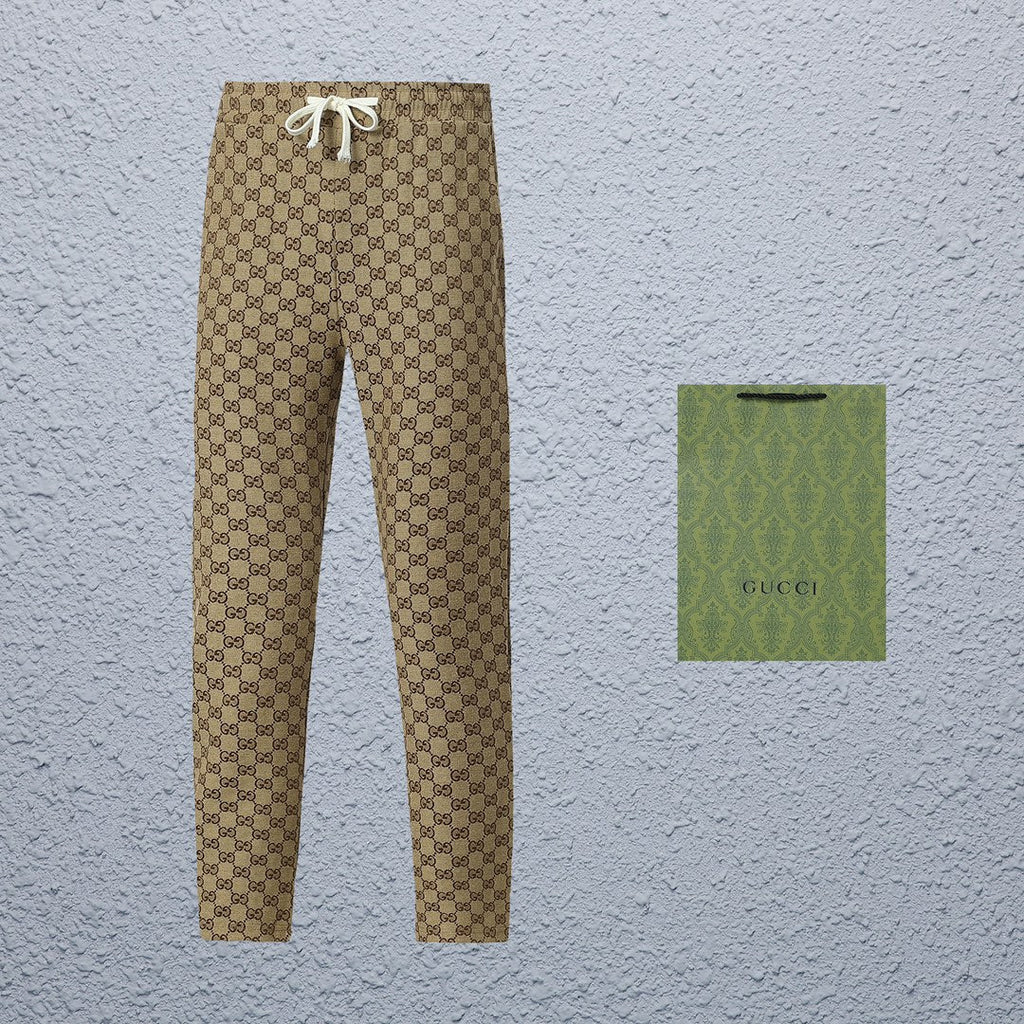 Exclusive Gucci GG Monogram Drawstring Pants — S — Side View