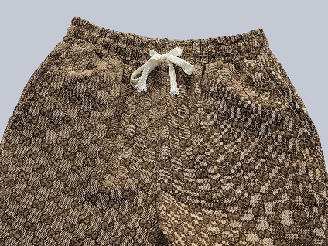 Exclusive Gucci GG Monogram Drawstring Pants — S — Top View
