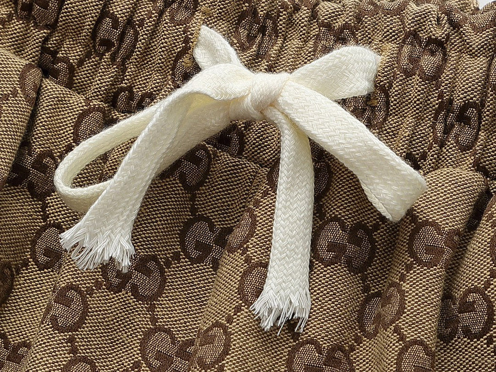 Exclusive Gucci GG Monogram Drawstring Pants — S — Detail View