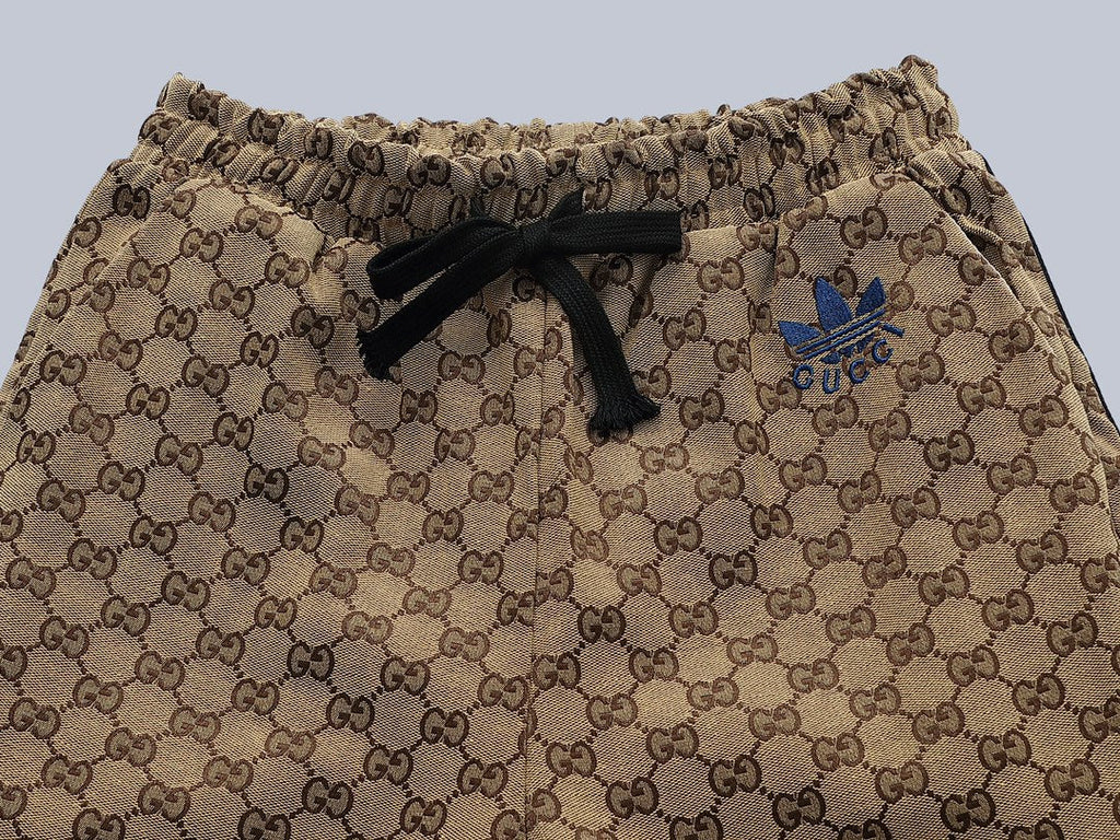 Exclusive Gucci x Adidas GG Monogram Track Pants — S — Top View