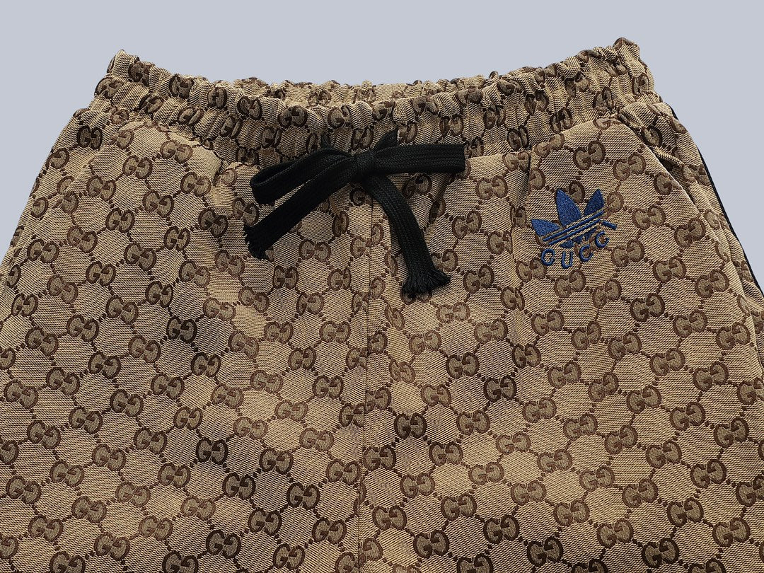 Exclusive Gucci x Adidas GG Monogram Track Pants — S — Top View