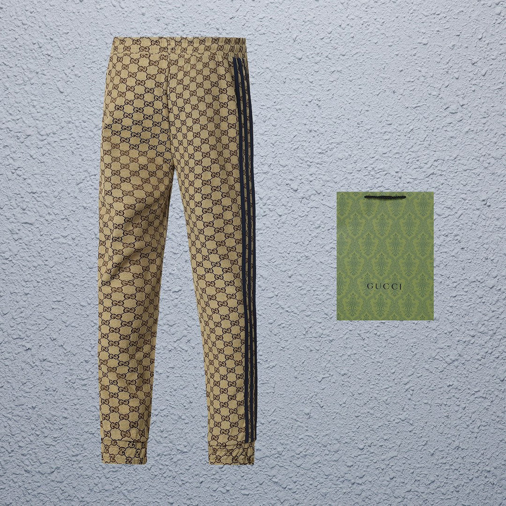 Exclusive Gucci x Adidas GG Monogram Track Pants — S — Back View
