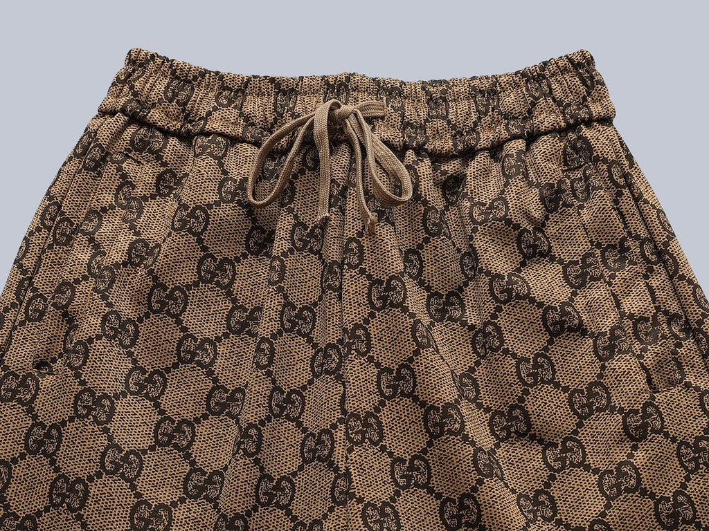 Exclusive Gucci GG Supreme Monogram Jogger Pants — S — Top View