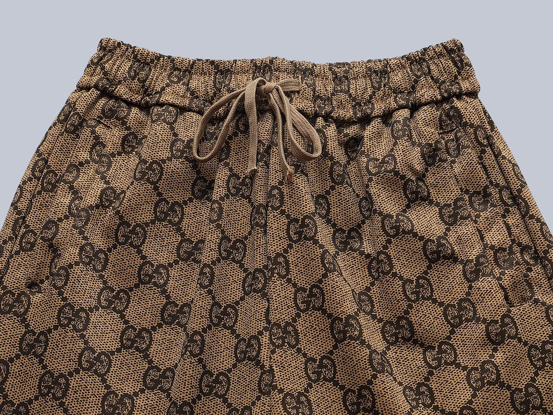 Exclusive Gucci GG Supreme Monogram Jogger Pants — S — Top View