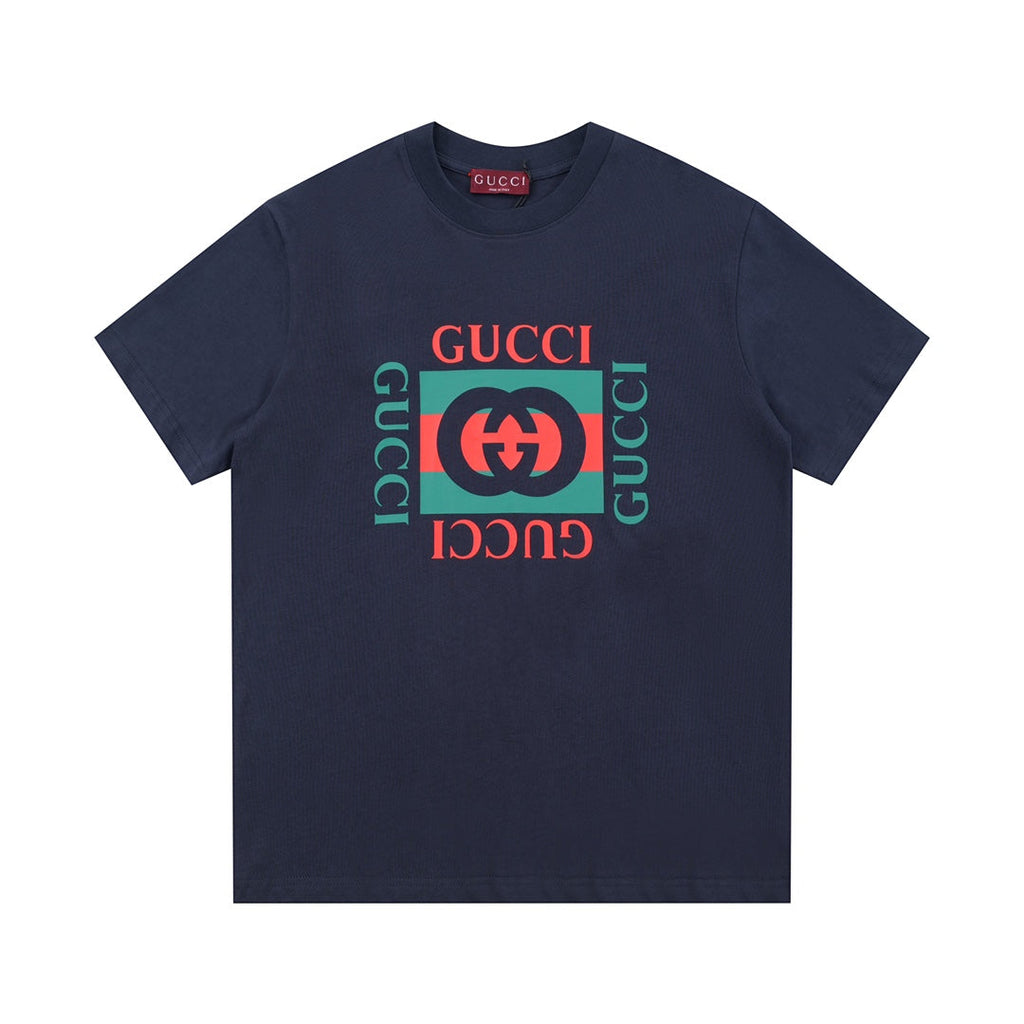 Exclusive Gucci Interlocking GG Logo Print T-Shirt — White — Size XS — Lifestyle View