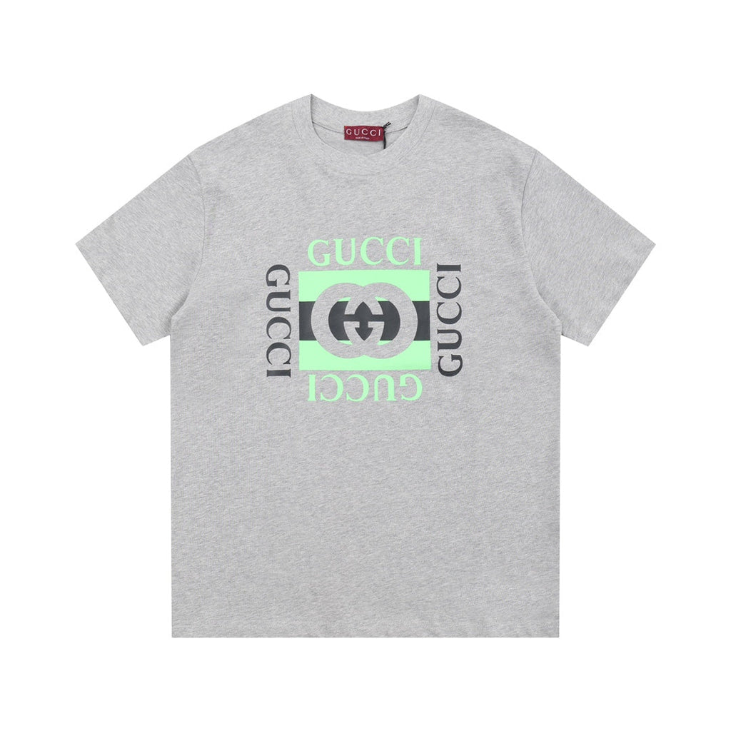Exclusive Gucci Interlocking GG Logo Print T-Shirt — White — Size XS — Top View