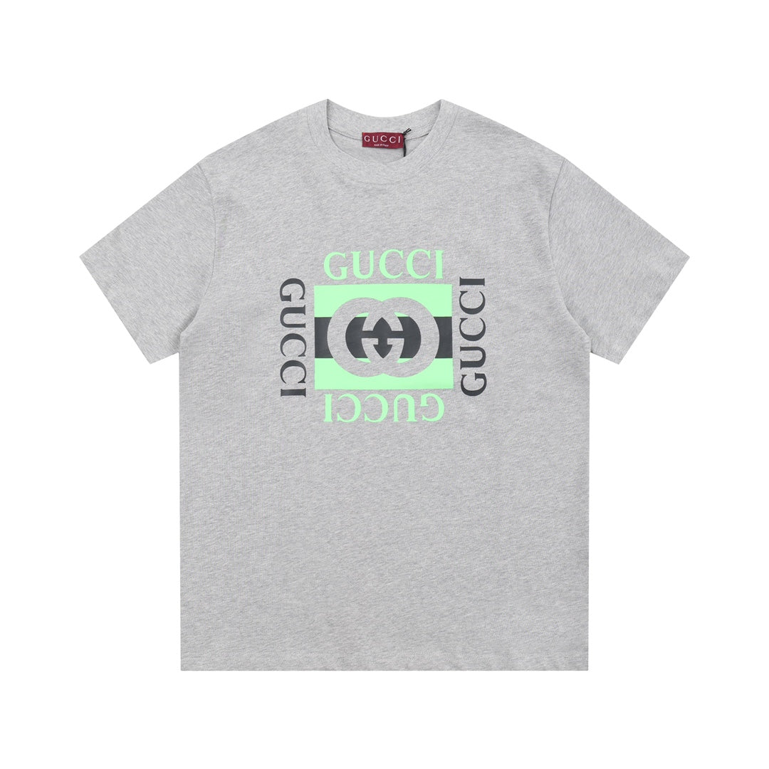 Exclusive Gucci Interlocking GG Logo Print T-Shirt — White — Size XS — Top View