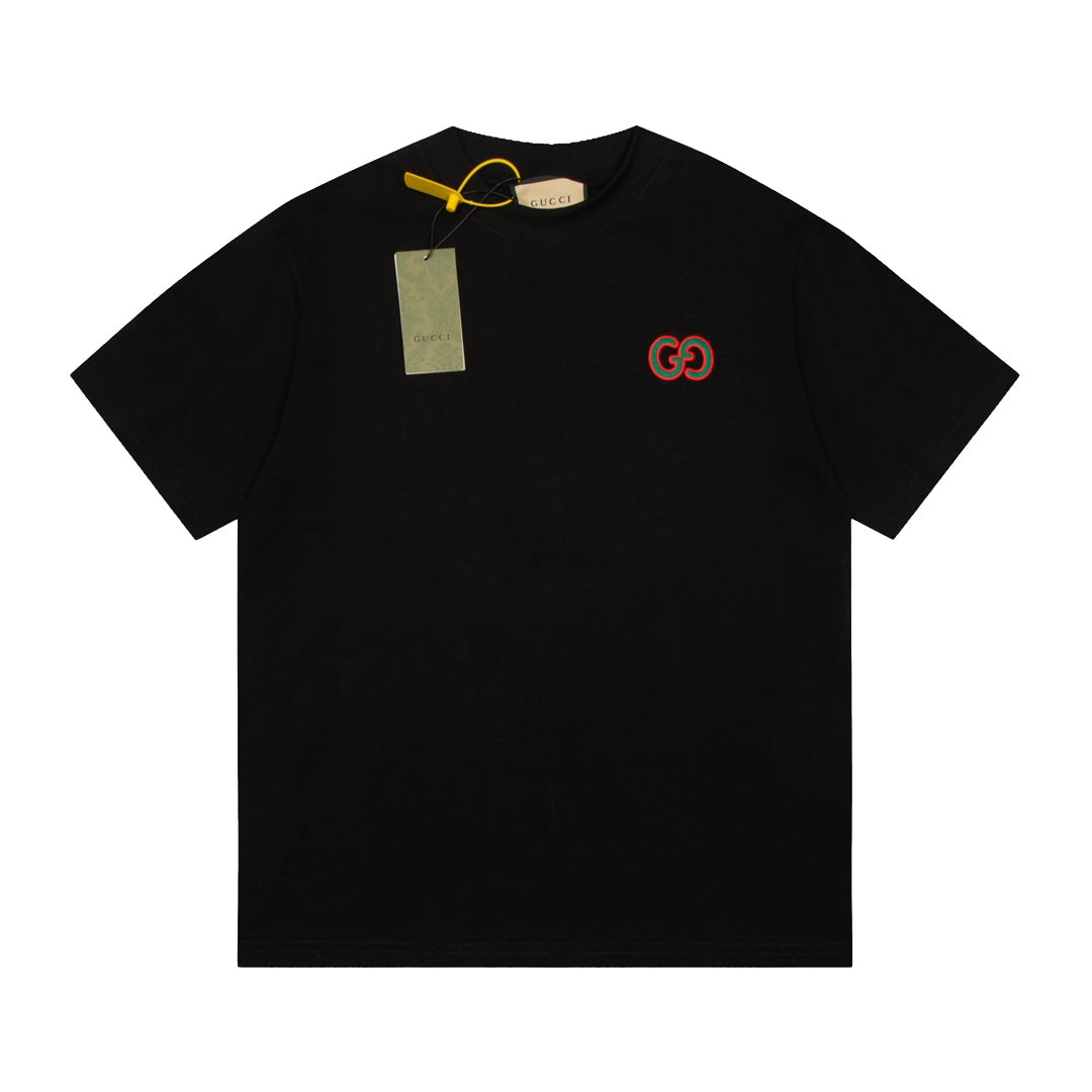 Exclusive Gucci GG Embroidered Logo T-Shirt — White — Size XS — Side View