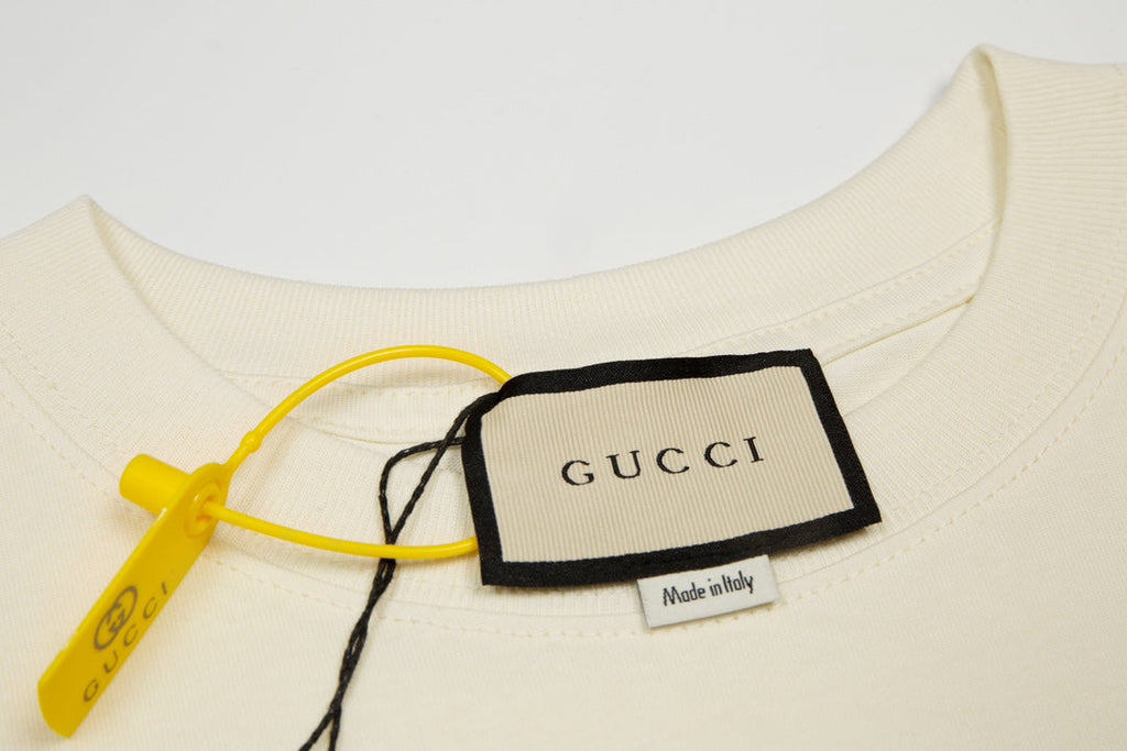 Exclusive Gucci GG Embroidered Logo T-Shirt — White — Size XS — Lifestyle View