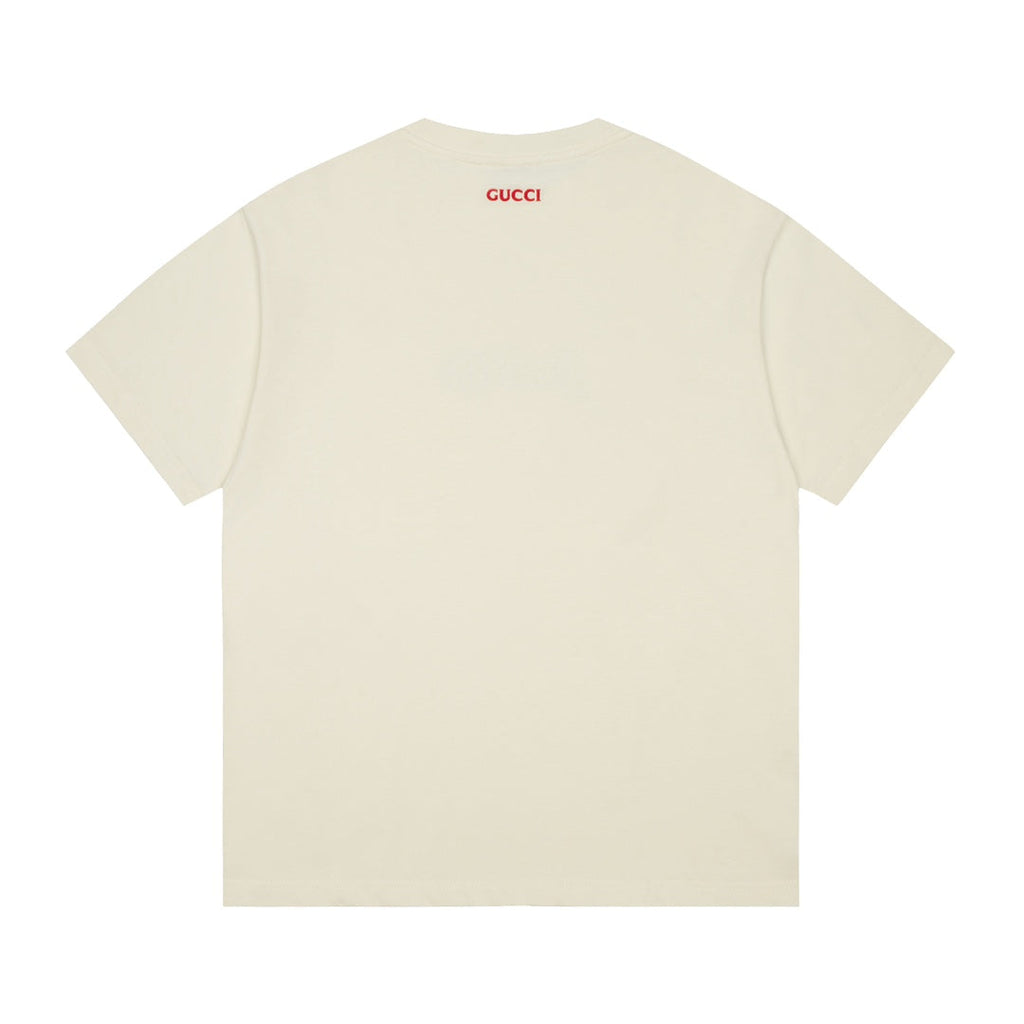 Exclusive Gucci GG Embroidered Logo T-Shirt — White — Size XS — Detail View