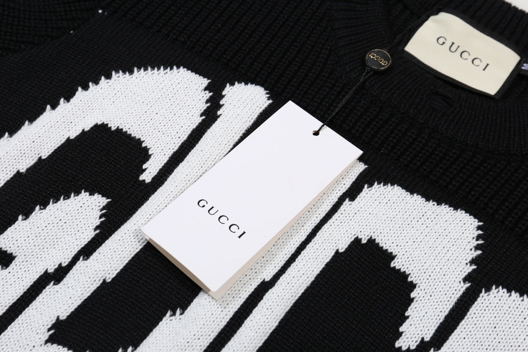 Exclusive Gucci Logo Print Sweater — Beige — Size S — Alternate View 16