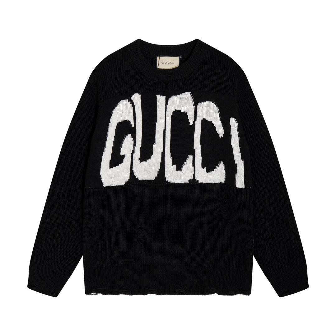 Exclusive Gucci Logo Print Sweater — Beige — Size S — Alternate View 11
