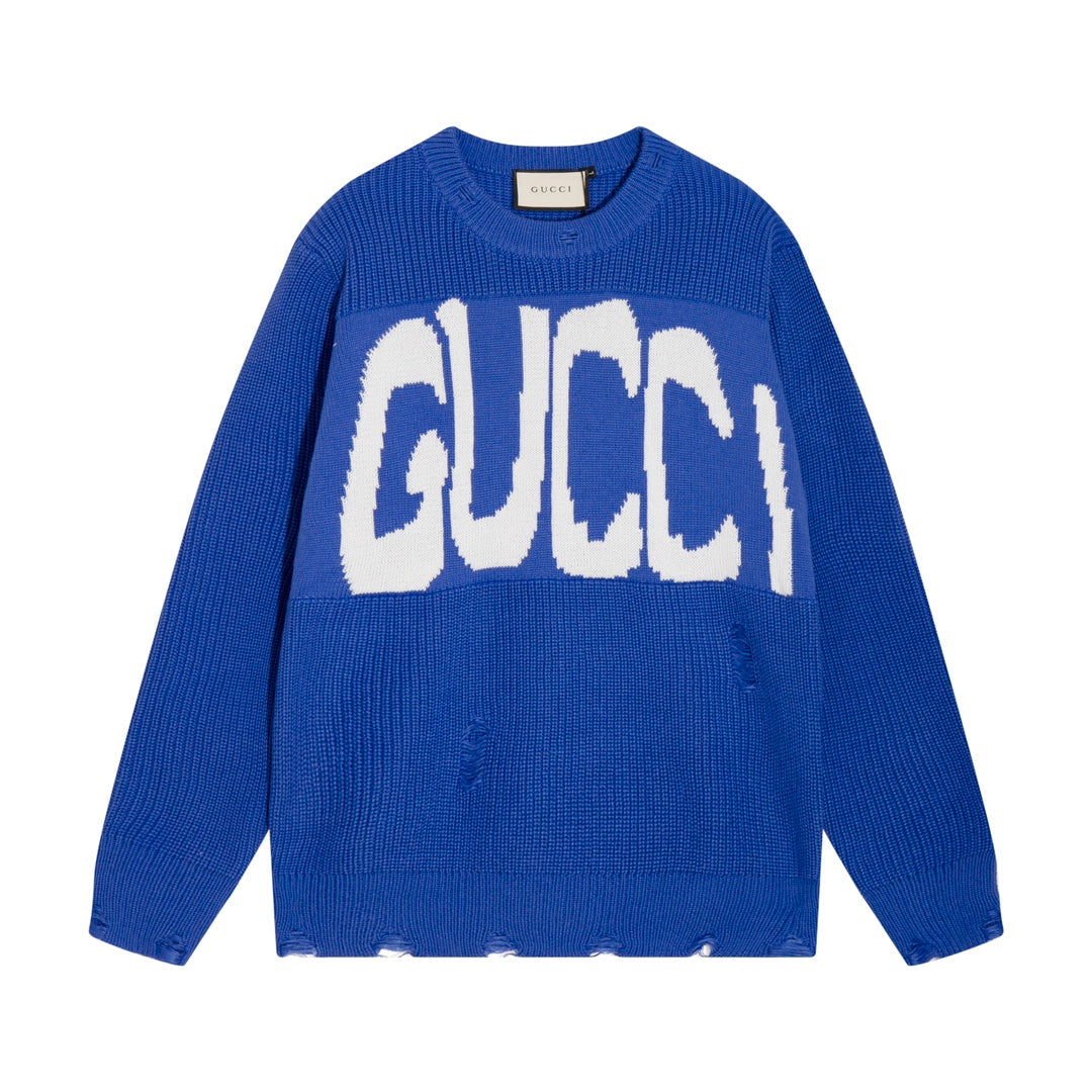 Exclusive Gucci Logo Print Sweater — Beige — Size S — Lifestyle View