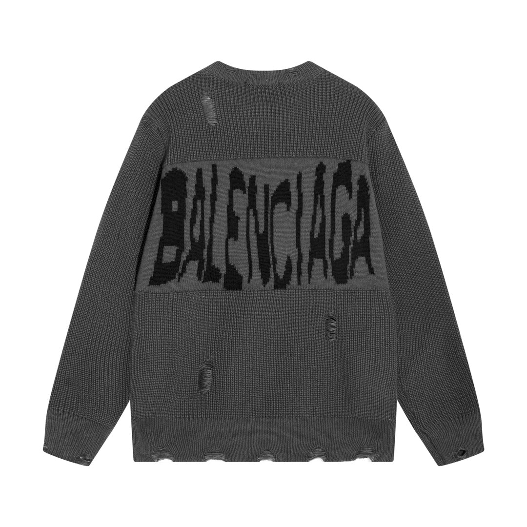 Exclusive Gucci Logo Print Sweater — Beige — Size S — Back View