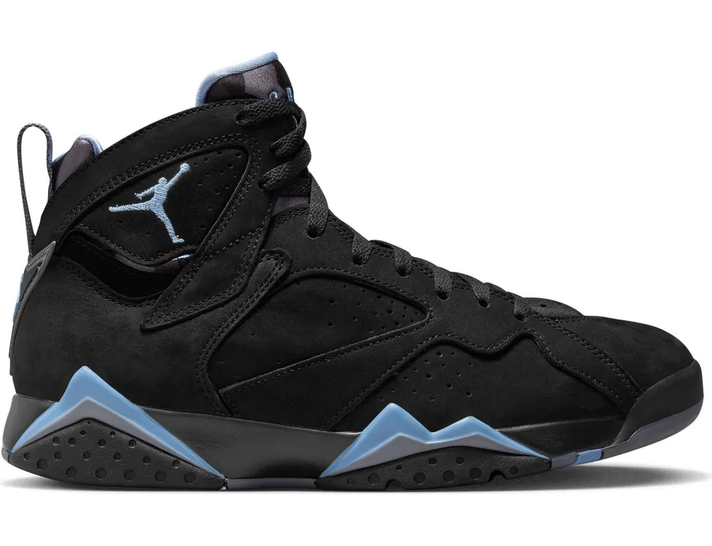 Exclusive Air Jordan 7 Retro — Black/Blue — Size US M 5.5 - UK 5 - EUR 38 — Side View