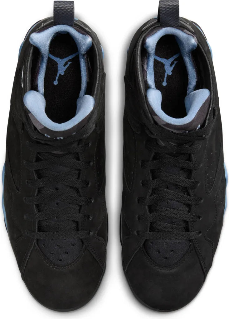 Exclusive Air Jordan 7 Retro — Black/Blue — Size US M 5.5 - UK 5 - EUR 38 — Back View