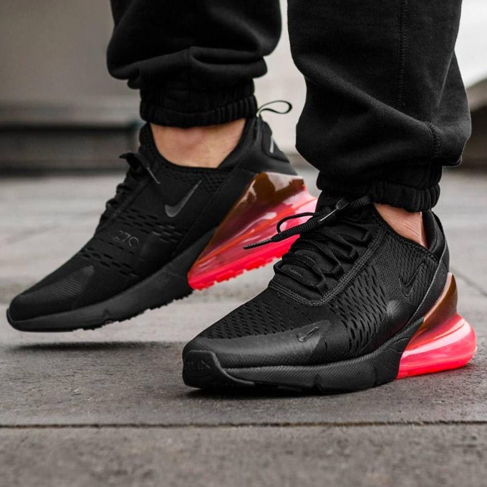 Exclusive Nike Air Max 270 QS Black-Hot Punch — UK 3 | EU 35.5 | US 3.5 — Side View
