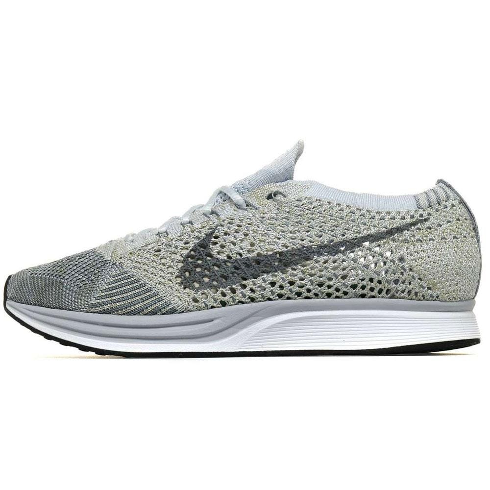Exclusive Nike Flyknit Racer Pure Platinum-Cool Grey — UK 3 | EU 35.5 | US 3.5 — Front View