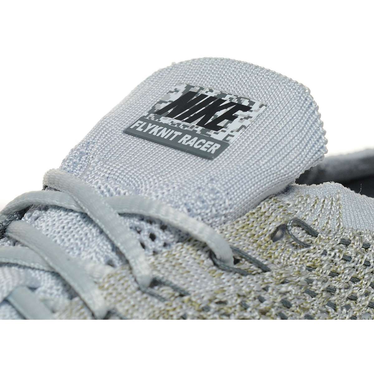 Exclusive Nike Flyknit Racer Pure Platinum-Cool Grey — UK 3 | EU 35.5 | US 3.5 — Lifestyle View