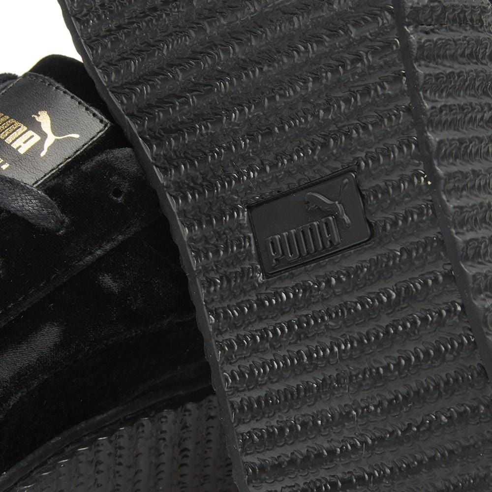 Exclusive PUMA X FENTY CREEPER VELVET Black — UK 3 | EU 35.5 | US 5.5 — Back View