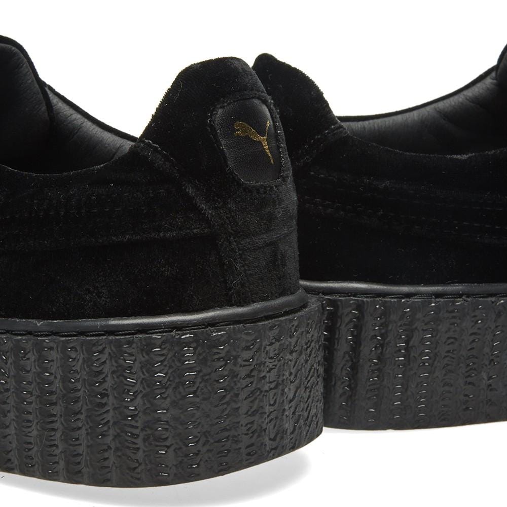Exclusive PUMA X FENTY CREEPER VELVET Black — UK 3 | EU 35.5 | US 5.5 — Top View